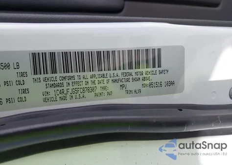 2015 Jeep Grand Cherokee Summit from USA, damaged, VIN 1C4RJFJG5FC878307